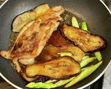 茄子と鶏モモ肉の丼作り方4写真