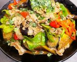 夏野菜と豚バラのピリ辛味噌ダレ炒め作り方5写真