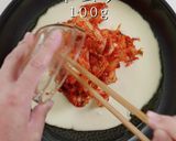粉と焼き方でパリッパリ!豚キムチヂミ作り方24写真