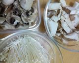 たっぷりきのことベーコンのあんかけ豆腐作り方1写真