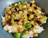 我が家の丼　[茄子味噌豚丼]作り方10写真