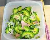 ワタを取らないゴーヤのハムサラダ作り方8写真