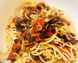 海苔とじゃこのトマトパスタ作り方7写真