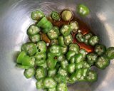 オクラとキュウリの夏野菜丼作り方1写真