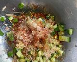 オクラとキュウリの夏野菜丼作り方2写真