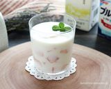 飲む果実酢で作る果肉ゴロゴロ白桃ラッシー作り方4写真