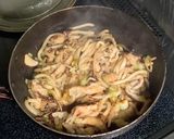 鶏皮とネギの塩焼きうどん作り方6写真