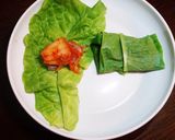 簡単☆牛肉とキムチのサンチュ巻き作り方2写真