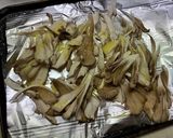 空芯菜と舞茸のアーリオ・オリオ作り方1写真