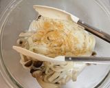 きのこのカルボナーラうどん作り方3写真