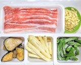 豚バラとインゲンとナスとポテトの中華炒め作り方1写真