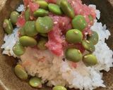 まぐろのたたきと枝豆のカンタン酢丼作り方3写真