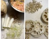 甘辛ダレ☆鶏ひき肉とレンコンのはさみ焼き作り方1写真