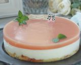 桃が満載♡桃ピューレの レアチーズケーキ作り方33写真