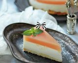 桃が満載♡桃ピューレの レアチーズケーキ作り方37写真