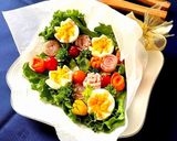生ハムとチューリップ茹で卵のブーケサラダ作り方8写真
