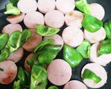 ボロニアソーセージとピーマン炒め作り方5写真