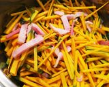 かぼちゃとベーコンの洋風きんぴら作り方4写真