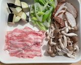 簡単！キノコで食物繊維！豚肉の肉そば作り方2写真