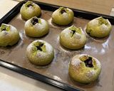 黒蜜がめちゃくちゃ合う黒豆入り抹茶パン作り方8写真