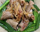 にら、豚もつ、マカのスタミナ炒め作り方4写真