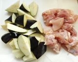 鶏肉とナスのハニーケチャップ炒め作り方1写真
