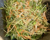 豆苗と大豆のもちもちチヂミ風お焼き作り方5写真