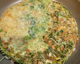豆苗と大豆のもちもちチヂミ風お焼き作り方7写真