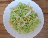 【朝食】電子レンジでお好み焼き風卵焼き作り方1写真