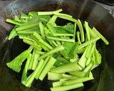 小松菜と油揚げの辛子醤油和え作り方3写真