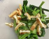 小松菜と油揚げの辛子醤油和え作り方5写真