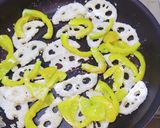 レンコンとパプリカと肉団子で甘酢炒め作り方2写真