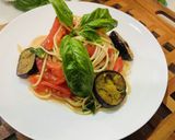 簡単！フレッシュトマトとなすの冷製パスタ作り方9写真