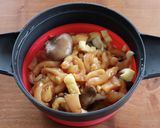 霜降りひらたけと鶏むね肉の炊き込みごはん作り方4写真