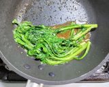 角切り牛肉と春菊の中華風スパイス焼き作り方7写真