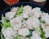 水晶鶏の麻辣オイマヨ和え☆シビ辛鶏胸肉作り方12写真