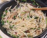 ニラと豚バラの塩焼きそば作り方3写真