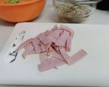 ゴーヤとみょうがとハムのかき揚げ作り方3写真