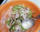 ゴーヤとみょうがとハムのかき揚げ作り方6写真