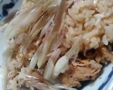 焼き鳥丼の素で炊き込みご飯、茗荷も添えて作り方8写真