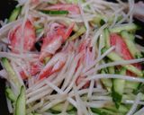 サラダの材料で炒めもの作り方3写真