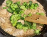 ムネ肉とブロッコリーのリゾット作り方7写真