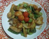 【男飯】夏野菜で鶏の甘酢あんかけ【酢鶏】作り方14写真