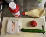 はんぺんときゅうりとトマトの和え物作り方1写真