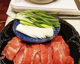 #鮪と白葱で　#節約なべ料理作り方1写真