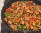 鶏肉と海老のミックスナッツ炒め作り方5写真
