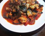 簡単☆鶏肉となすのトマト煮込み作り方5写真