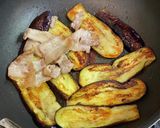 茄子と豚バラ肉の丼・蒲焼き風作り方4写真