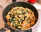 【パパ料理】筍とほうれん草の炒め物作り方4写真