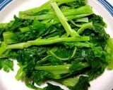 菜の花　　粒々ピーナッツバターあえ作り方1写真
